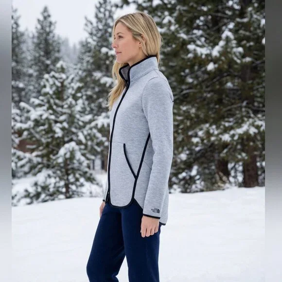 THE NORTH FACE Women's Jacket Zipper Front Grey Black Size XS - Picture 1 of 15